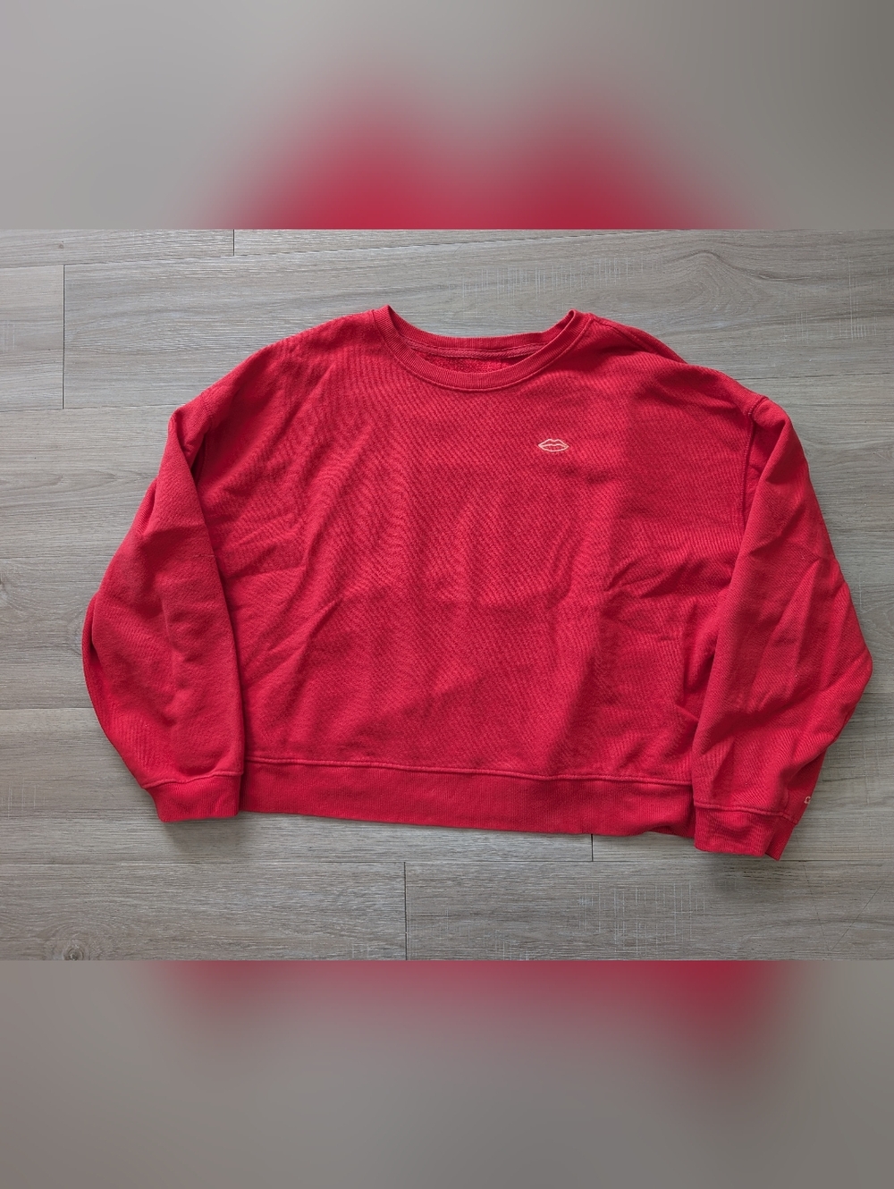 Pilcro Red Embroidered Sweatshirt - Picture 3 of 7